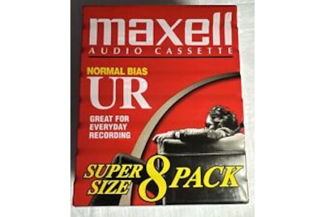 8 Pack Maxell UR60 Blank Audio Cassette Tapes New Sealed Normal Bias 60 Minutes