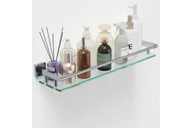Glass Shelf Shelf for Bathroom Wall Sheves 24 inches Rectangular Stainless St...