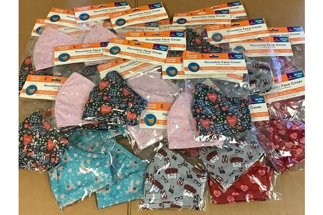 Boomer Naturals~Reusable Face Cover for Men & Women~Large~Lot of 38~