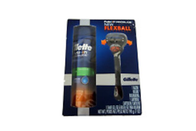 Gillette Fusion ProGlide FlexBall Manual Men's Razor + Sensitive Shave Gel Kit