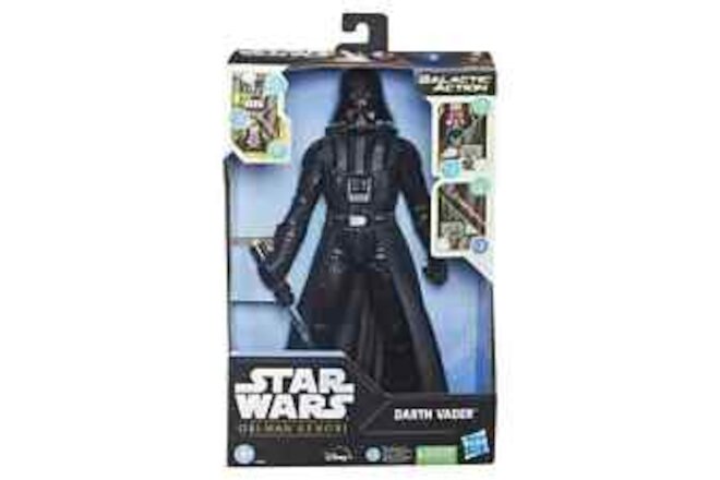 🌌🔥 12-Inch DARTH VADER- HASBRO GALACTIC ACTION- Electronic Action Figure 🌌🔥