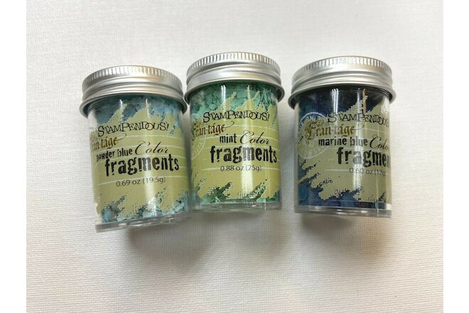 Stampendous Discontinued Fragments Textured Cardmaking Embellishment- Blues Lot