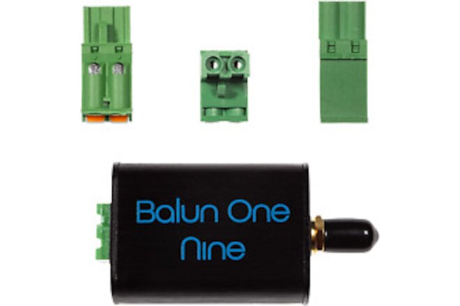 Balun One Nine V2 - Small Low-Cost 9:1 (1:9) Balun with Input Protection & Enclo