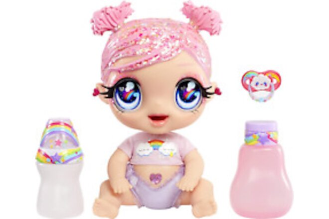 Glitter Babyz Dreamia Stardust Baby Doll with 3 Magical Color Changes, Glitter P