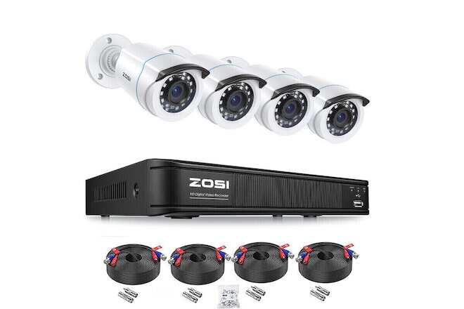 ZOSI 5MP Lite 8CH DVR 1080P CCTV Security Camera System Outdoor waterproof cam