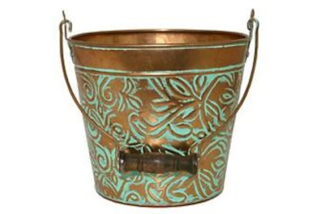 12" Floral w/Handle - Vintage Copper