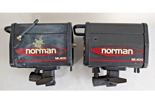 LOT OF 2 Norman ML400R MonolightS 400 W/s AS-IS / FOR PARTS AND/OR REPAIR