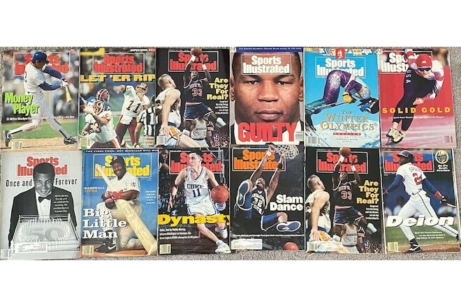 Sports Illustrated Jan. - April 1992 LOT 12 Vintage Issues (sold as LOT or solo)