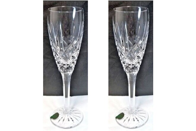 WATERFORD Araglin Champagne Flute Two 2 Flutes New In Box # 1058127