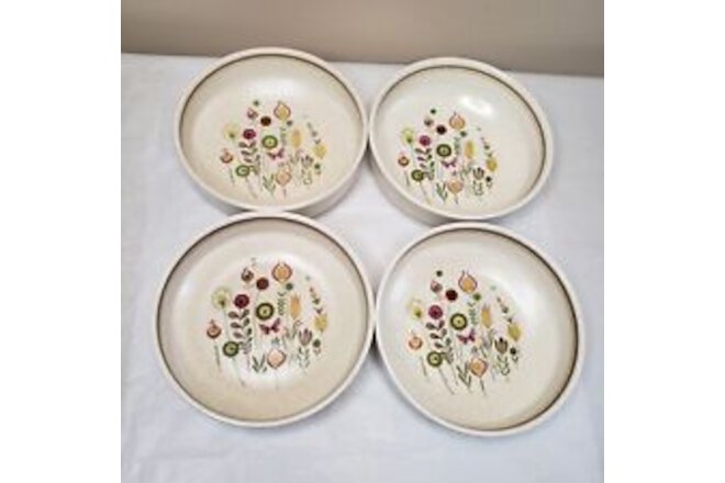 Lenox Temper-Ware SPRITE Floral Butterfly Dishes 4 Pc 6” Soup Or Cereal Bowl USA