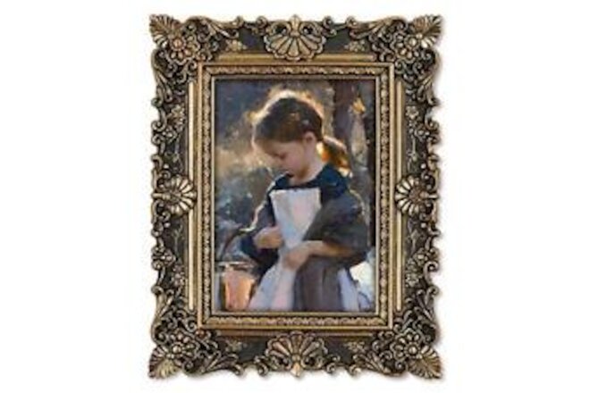 Picture Frames 4x6 Antique Style Photo Frame with Glass Front, Vintage Pictur...