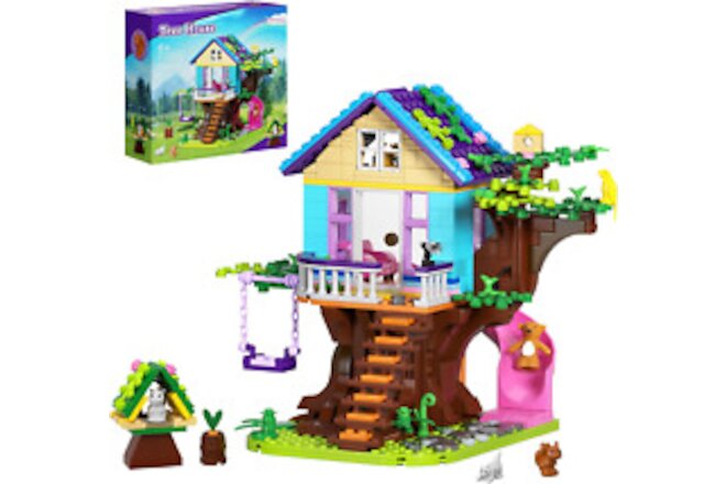 Tree House Building Set, Friendship Treehouse Building Toy for Girls, with Sl...