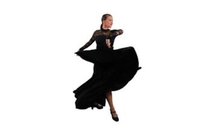 FLAMENCO SKIRT HIGH WAIST “GODET” - Black - Size S