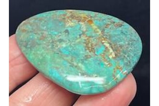138CT 100% Natural Indian Blue Mine Spiderweb Spectacular Turquoise Cabochon