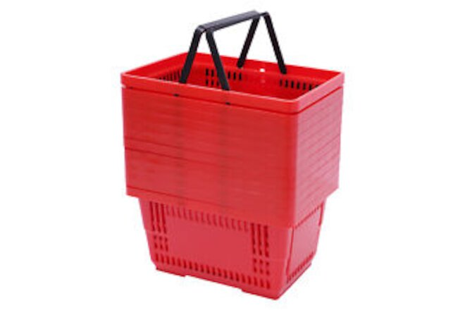 12 Handle Baskets Handheld Retail Store Shopping Grocery 18L 22lbs load-bearing