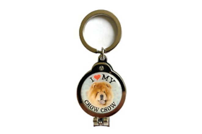 I Love My Chow Chow Keychain Nail Clipper Bottle Opener 30mm Silver Color Gift