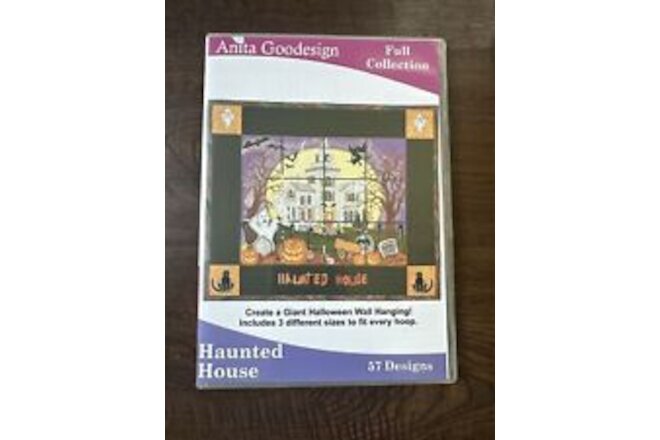NEW Haunted House Anita Goodesign Embroidery Machine Design CD 66AGHD