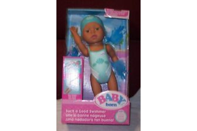 NEW Zapf Baby Born Swimming Doll Such A Good Swimmer 13" Wind Up Arm