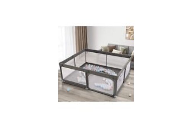 UANLAUO Portable Baby Playpen 71” x 59” Playpen for Babies & Toddlers NEW No Mat