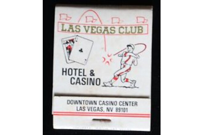 Las Vegas Club Hotel and Casino Nevada MatchBook Unused Full Unstruck Complete