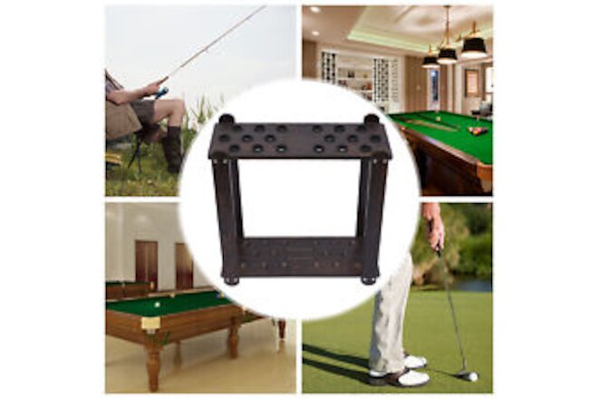 1Piece Billiard Cue Rack, Wooden Wall Mounted Pool Stick Holder With18Cues holes