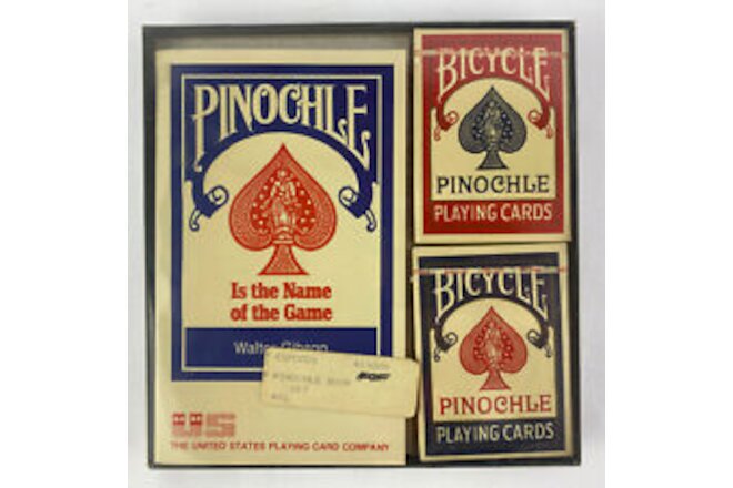 Walter Gibson’s Pinochle Book 1974 w/ Vintage Bicycle Playing Cards Set NIB