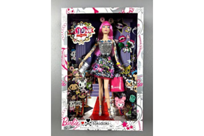 TOKIDOKI 10th Anniversary Barbie Doll - 2015 Black Label Pink Hair NEW IN BOX