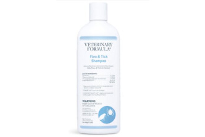 Veterinary Formula - Clinical Care Flea and Tick Shampoo for Dogs Cats, 16 oz