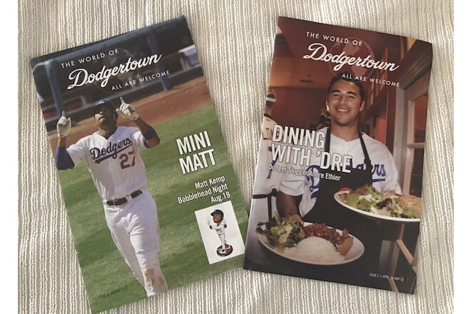 Lot Of 2 LA Dodgers The World Of Dodgertown All Are Welcome 2009 Magazines