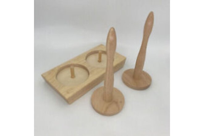 Manual Floss Bobbin Winder Wooden Stick for DIY Craft Weaving
