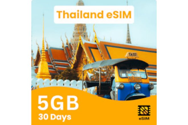 Thailand E-Sim | 5GB + Unlimited 128KBPS | Instant Delivery