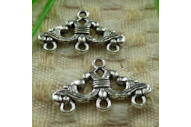 180 Pcs Tibetan Silver Flower Connectors 24X16MM S3915 DIY Jewelry Making