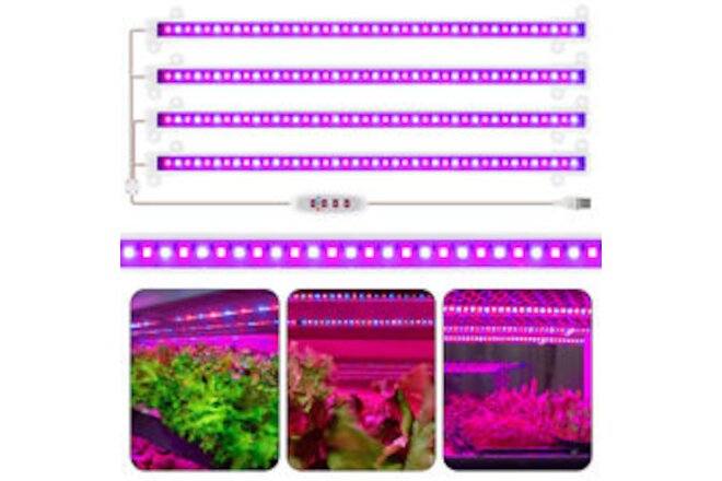 LED Grow Light Strips Flower Indoor Lighting Sunlight Full Spectrum Growing Lamp