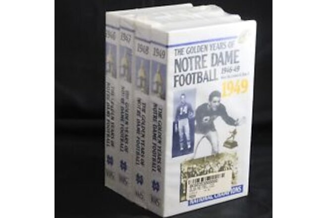 The Golden Years of Notre Dame Football 1946-49 VHS 4 Tapes Factory Sealed