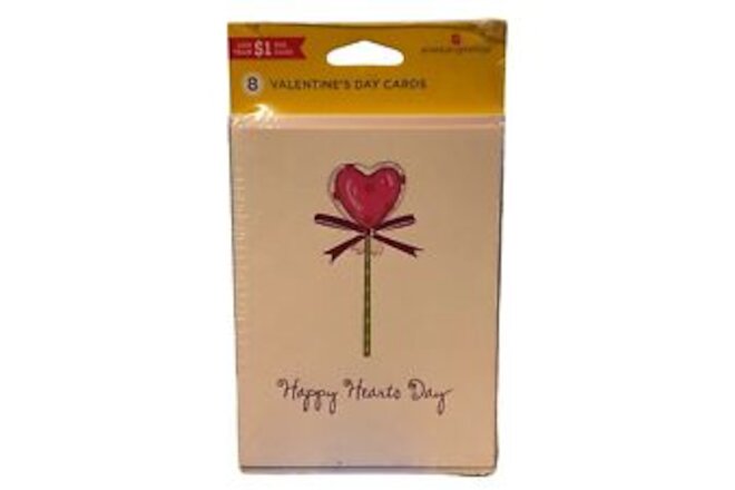 American Greetings 8 Pack Valentine’s Day Cards & Envelopes Happy Hearts Day