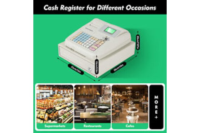 New Digital LED Cash Register with Drawer 48 Keys for Retail Restaurant POS SALE