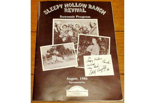 Sleepy Hollow Ranch Revival Souvenir Program  August, 17 1986  Bucks County, Pa.