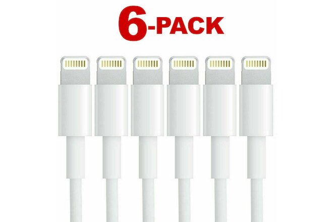 6-Pack Charging Cable Charger Cord For Apple iPhone XR X Xs MAX 8 7 6 6S PLUS SE