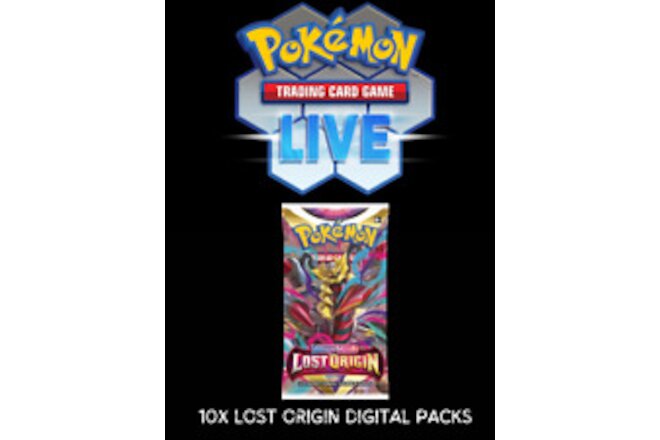 10x Lost Origin - Pokemon PTCGO Live TCG Booster Digital Pack ONLINE Bulk Lot