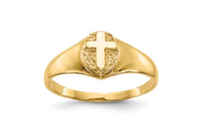 14K Yellow Gold Cross Ring