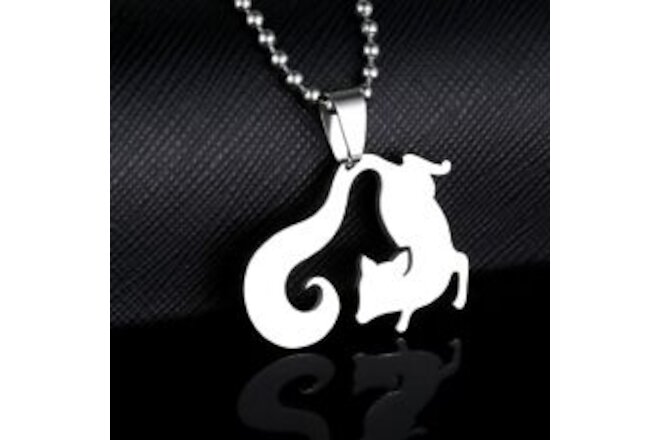 Stainless Steel Fox Pendant Necklace