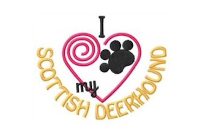 I "Heart" My Scottish Deerhound Fleece Jacket 1448-2 Size S - XXL