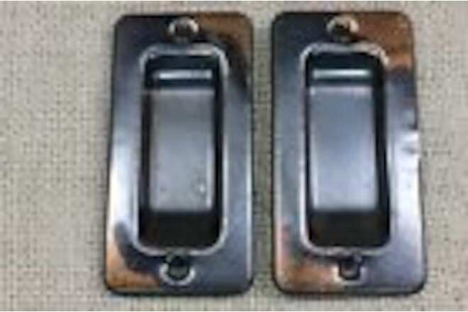 2 Window Sash Lifts Recessed Pulls pocket door handles old copper flash vintage