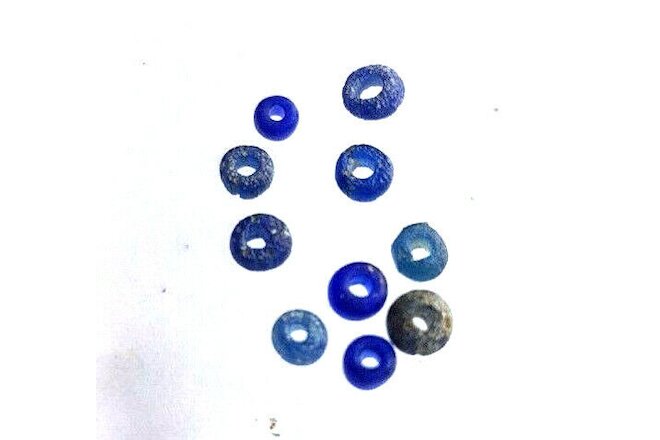 circa.100 - 300 A.D British Roman Period Blue Glass Bead Collection