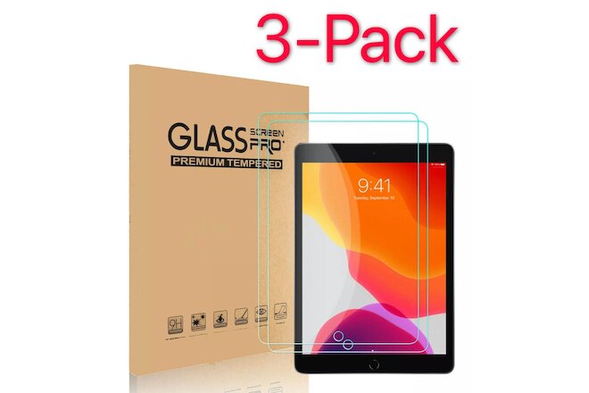 3-Pack Tempered GLASS Screen Protector for Apple iPad 10.2 9th Generation 2021