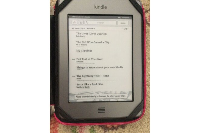 Amazon Kindle Touch 4th Generation 2 GB, Wi-Fi 6in - Silver