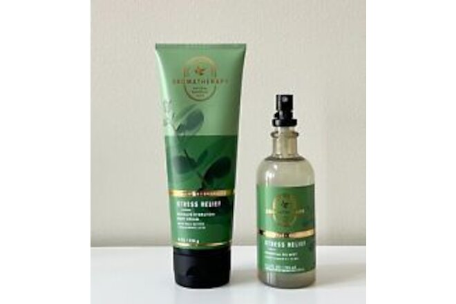 Bath & Body Works Eucalyptus Spearmint Set Essential Oil Mist Body Cream 2pc