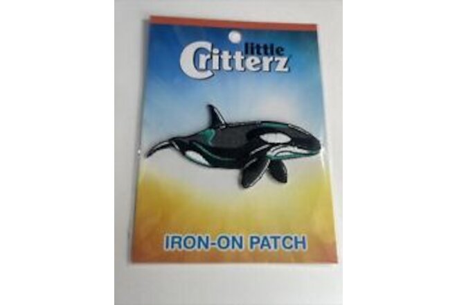 Orca Whale 3" Little Critterz Iron-on Patch  Craft Sewing Embelishment DIY NEW!