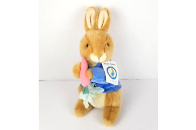 Eden Peter Rabbit with Blue Jacket & Carrot Plush 13" NWT