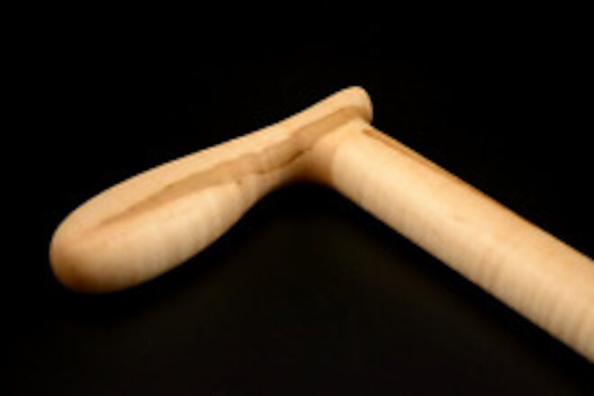 Short Cane Walking stick made from AMBROSIA CURLY MAPLE wood men's women's #2